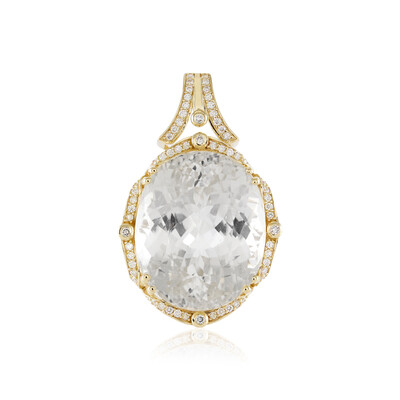 Ciondolo in oro con Kunzite Canarino (de Melo)