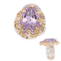 Anello in argento con Ametista Rose de France (Gems en Vogue)