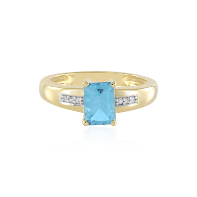 Anello in argento con Topazio Blu Svizzero