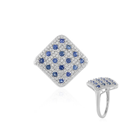 Anello in oro con Zaffiro Blu