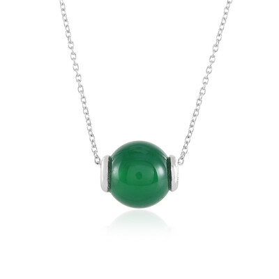 Collana in argento con Onice Verde