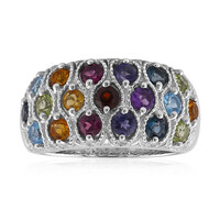 Anello in argento con Topazio Blu Londra
