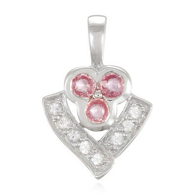 Ciondolo in argento con Zaffiro Rosa
