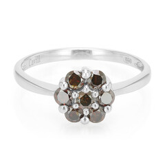 Anello placcato in platino con Diamante Fancy