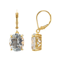 Orecchini in argento con Topazio Bianco