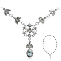 Collana in argento con Topazio Blu Cielo