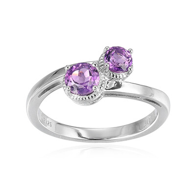 Anello in argento con Ametista Zambiana