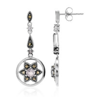 Orecchini in argento con Topazio Bianco
