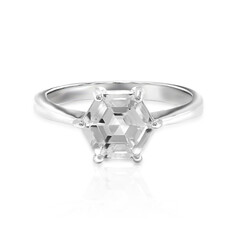 Anello in argento con Topazio Bianco