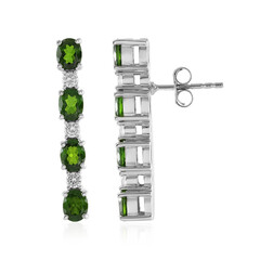 Orecchini in argento con Diopside Russo