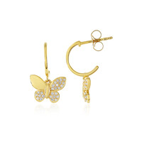 Orecchini in argento con Diamante I2 (J)