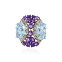Anello in argento con Topazio Blu Cielo