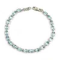 Bracciale in argento con Topazio Blu Cielo