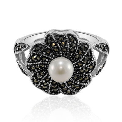 Anello in argento con Perla di Acqua Dolce