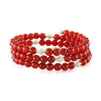 Bracciale in acciaio con Onice Rossa (Riya)