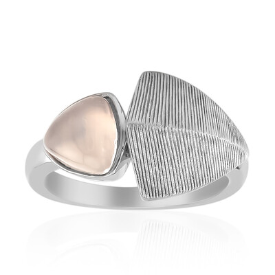 Anello in argento con Quarzo Rosa