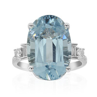 Anello in oro con Acquamarina Brasiliana AAA (CIRARI)