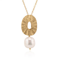 Collana in argento con Perla d'Acqua Dolce Bianca (Joias do Paraíso)