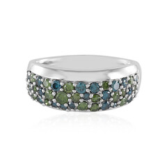 Anello in platino con Diamante Verde I3 (KM by Juwelo)