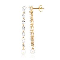 Orecchini in argento con Topazio Bianco