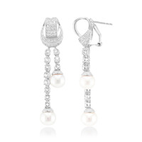 Orecchini in argento con Perla d'Acqua Dolce Bianca