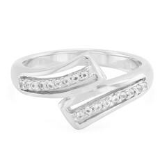 Anello da uomo in argento con Zaffiro Bianco