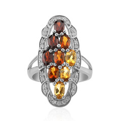 Anello in argento con Granato Mozambico