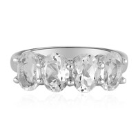 Anello in argento con Topazio Bianco