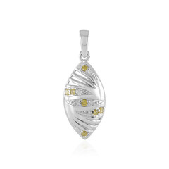 Ciondolo in argento con Diamante Giallo I2