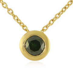 Collana in argento con Diamante Verde I3