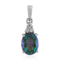 Ciondolo in argento con Quarzo Mistico Verde