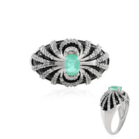 Anello in argento con Smeraldo Colombiano (SAELOCANA)