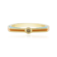 Anello in argento con Diamante Champagne I2