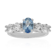 Anello in argento con Topazio Mistico Azzurro