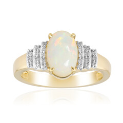Anello in oro con Opale Bianco Brasiliano