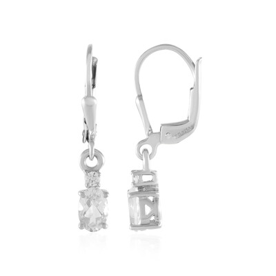 Orecchini in argento con Topazio Bianco