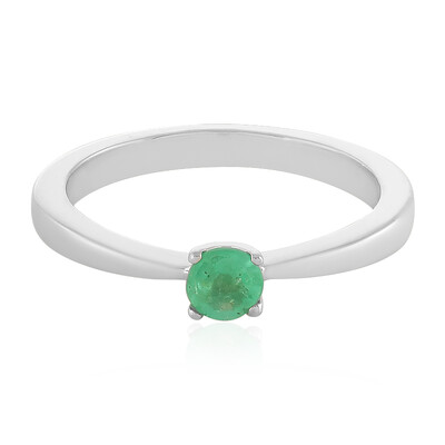 Anello in argento con Smeraldo Colombiano