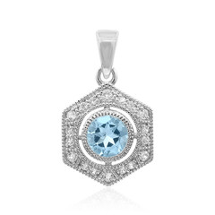 Ciondolo in argento con Topazio Blu Cielo