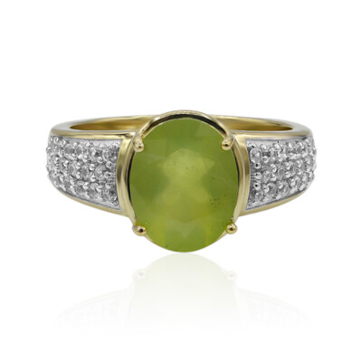 Anello in oro con Opale Verde Brasiliano (Tenner Diniz)