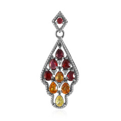 Ciondolo in argento con Zaffiro Fancy