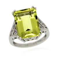 Anello in argento con Quarzo Ouro Verde