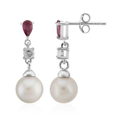 Orecchini in argento con Perla d'Acqua Dolce Bianca