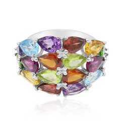 Anello in argento con Topazio Blu Svizzero