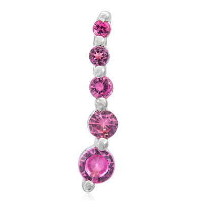 Ciondolo in argento con Spinello Rosa