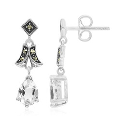 Orecchini in argento con Topazio Bianco