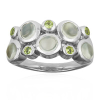 Anello in argento con Pietra di Luna Verde (KM by Juwelo)