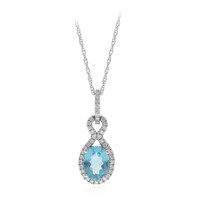 Collana in oro con Apatite Blu