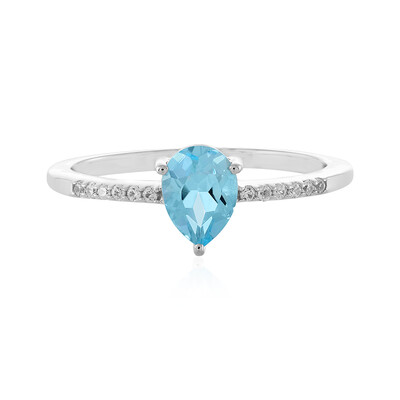 Anello in argento con Topazio Blu Cielo