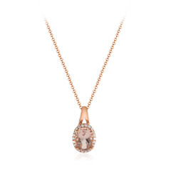 Collana in oro con Morganite AAA