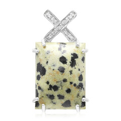 Ciondolo in argento con Diaspro Dalmata